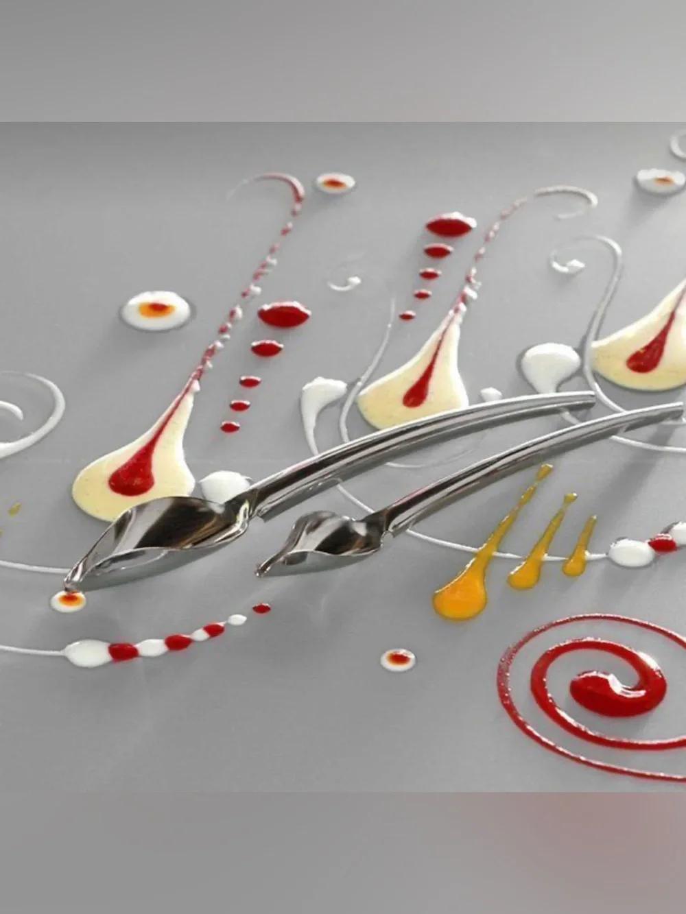 Set of 2 Quill Spoons for Cake Decorating Stainless Steel